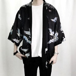 Crane Print Shirts Summer