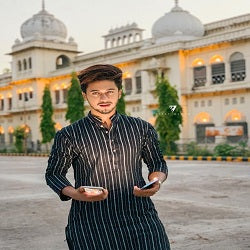 black colored designer kurta