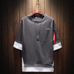 half sleeve o-neck hip hop printed T-shirt